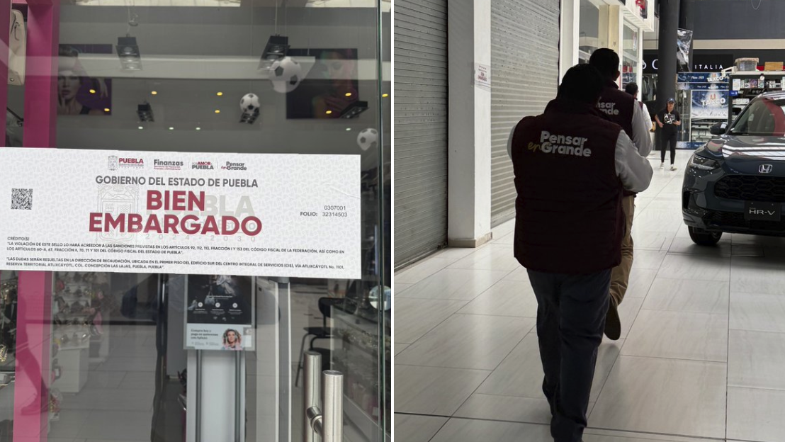 Embarga Gobierno de Puebla a Plaza Dorada y genera incertidumbre entre locatarios