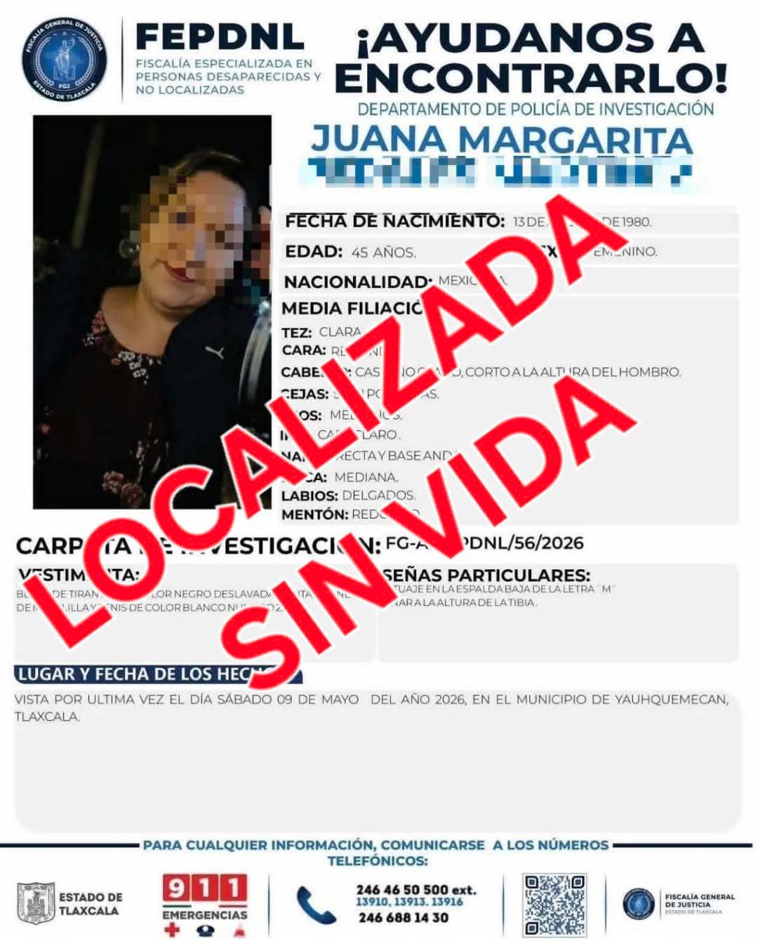 Hallan sin vida a conductora de DiDi tras 11 días desaparecida; autoridades investigan feminicidio