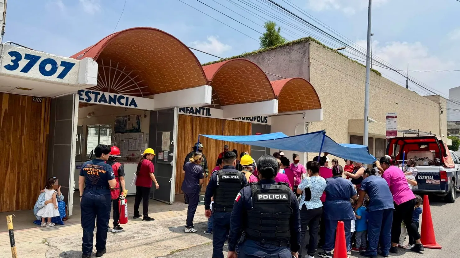 Supervisan simulacro de sismo en estancia infantil Andropolis de Puebla: la prevención, clave ante la amenaza sísmica