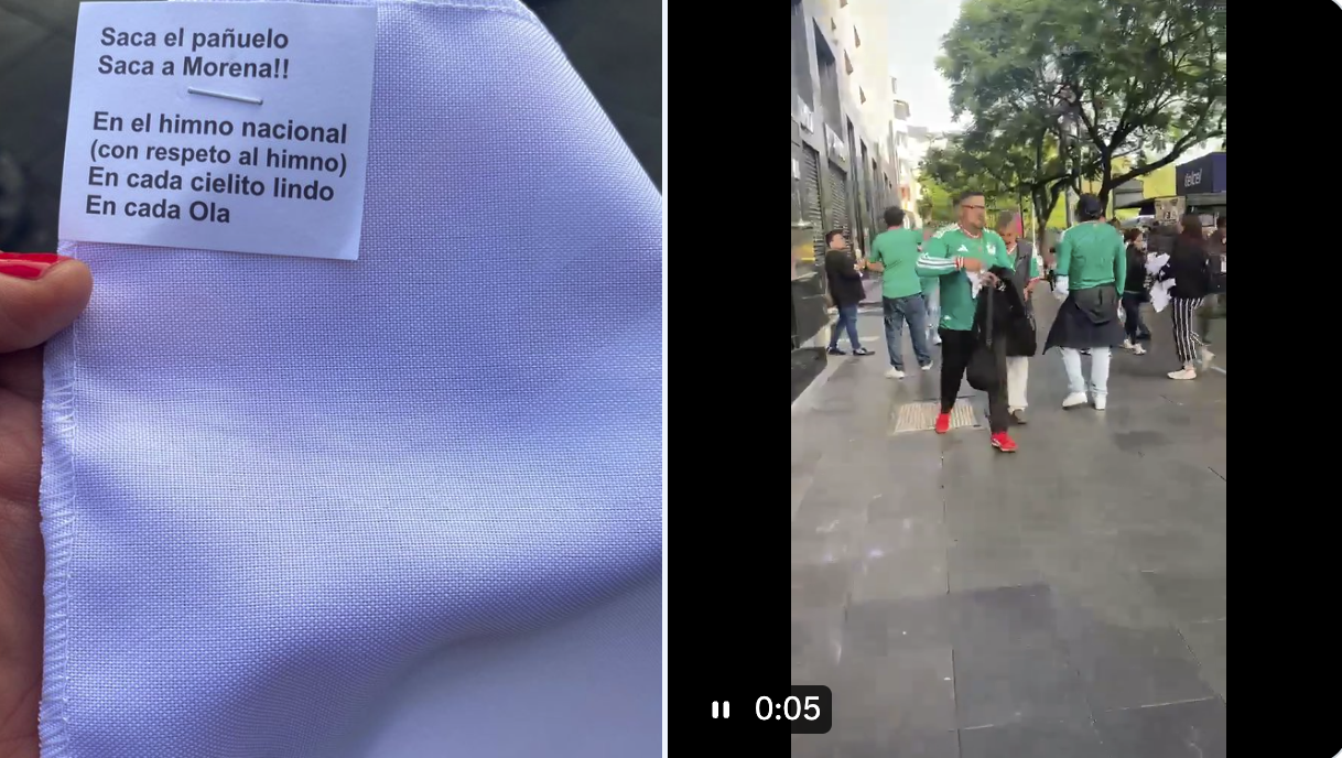 Pañuelos blancos en el Zócalo: una protesta simbólica que busca opacar la inauguración del Mundial 2026