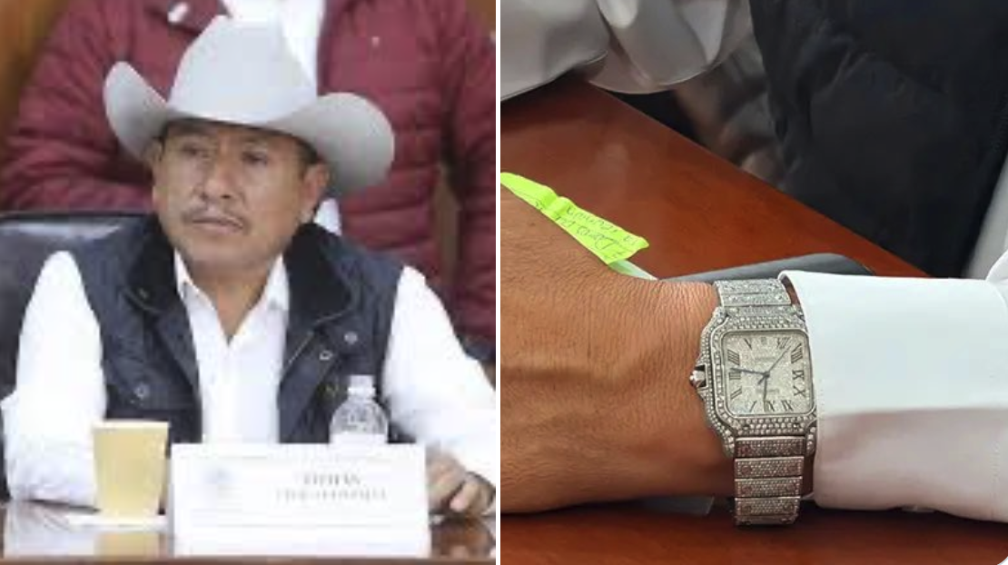 Diputado potosino exhibe reloj Cartier de casi 20 mil dólares pese a baja participación legislativa