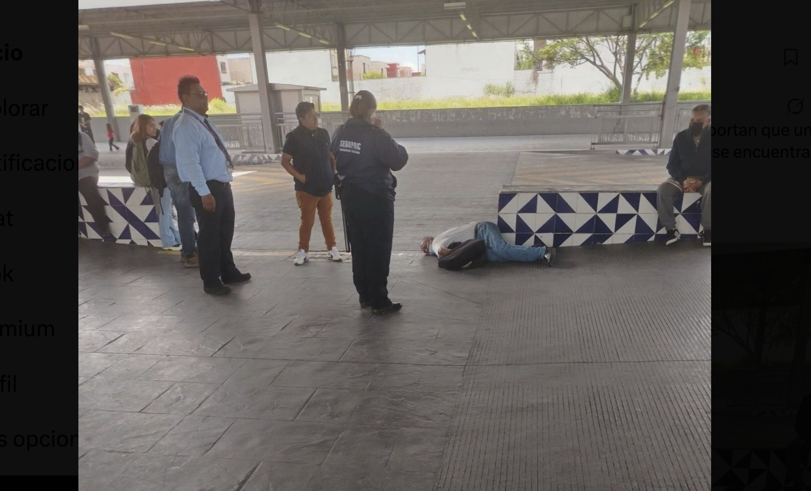 Hombre muere presuntamente por infarto en Terminal Margaritas de RUTA en Puebla