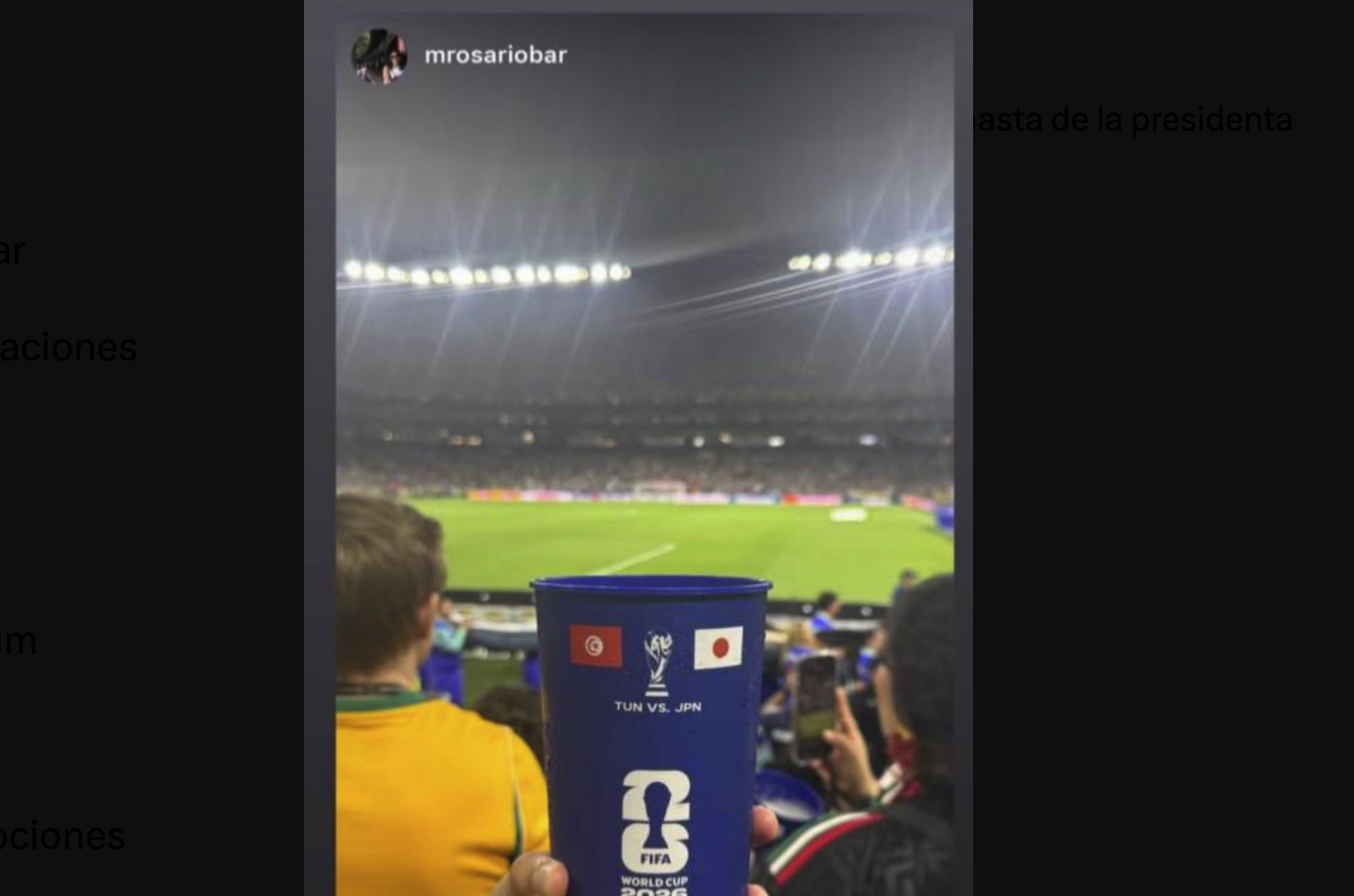 Hija del exgobernador Miguel Barbosa reaparece en partido del Mundial 2026 y genera revuelo