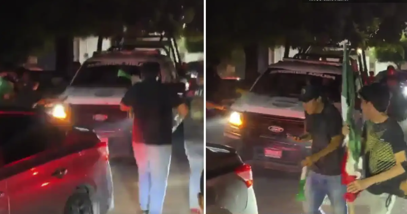 VIDEO: A balazos, policías de Apatzingán dispersaron a aficionados enloquecidos del Mundial