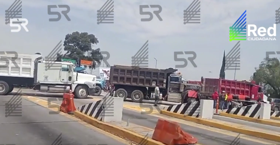 AMOTAC vuelve a paralizar la México-Puebla: cierre parcial en caseta de San Marcos genera caos vial