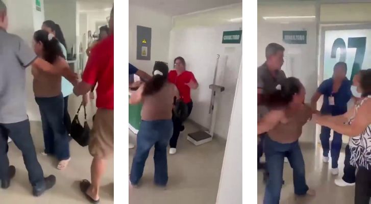 Pelea a golpes en clínica del IMSS en San Luis Potosí expone caos y falta de orden en atención médica