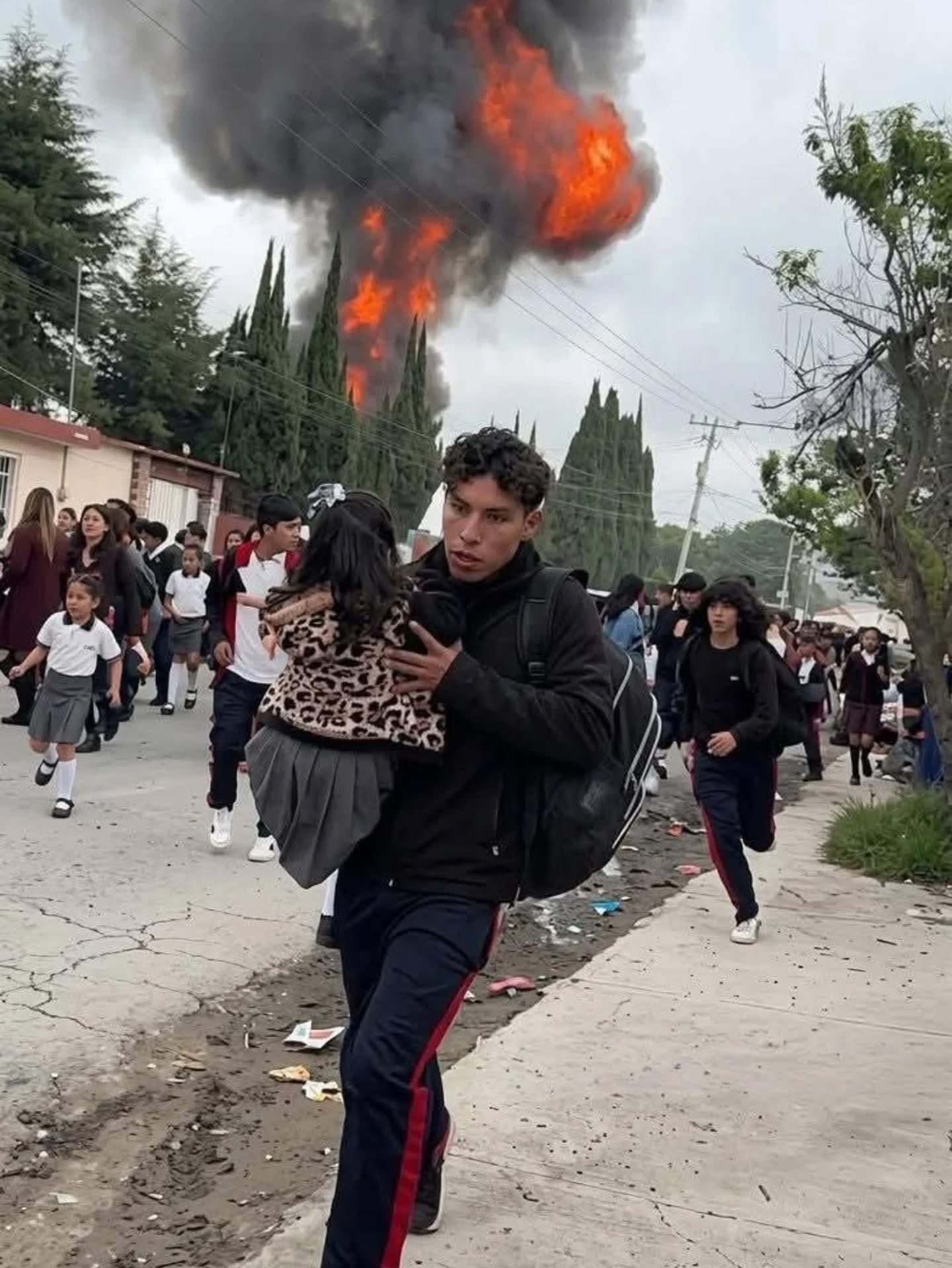 Estudiante de preparatoria en Tepeaca se convierte en héroe tras explosión de pipa con huachigas