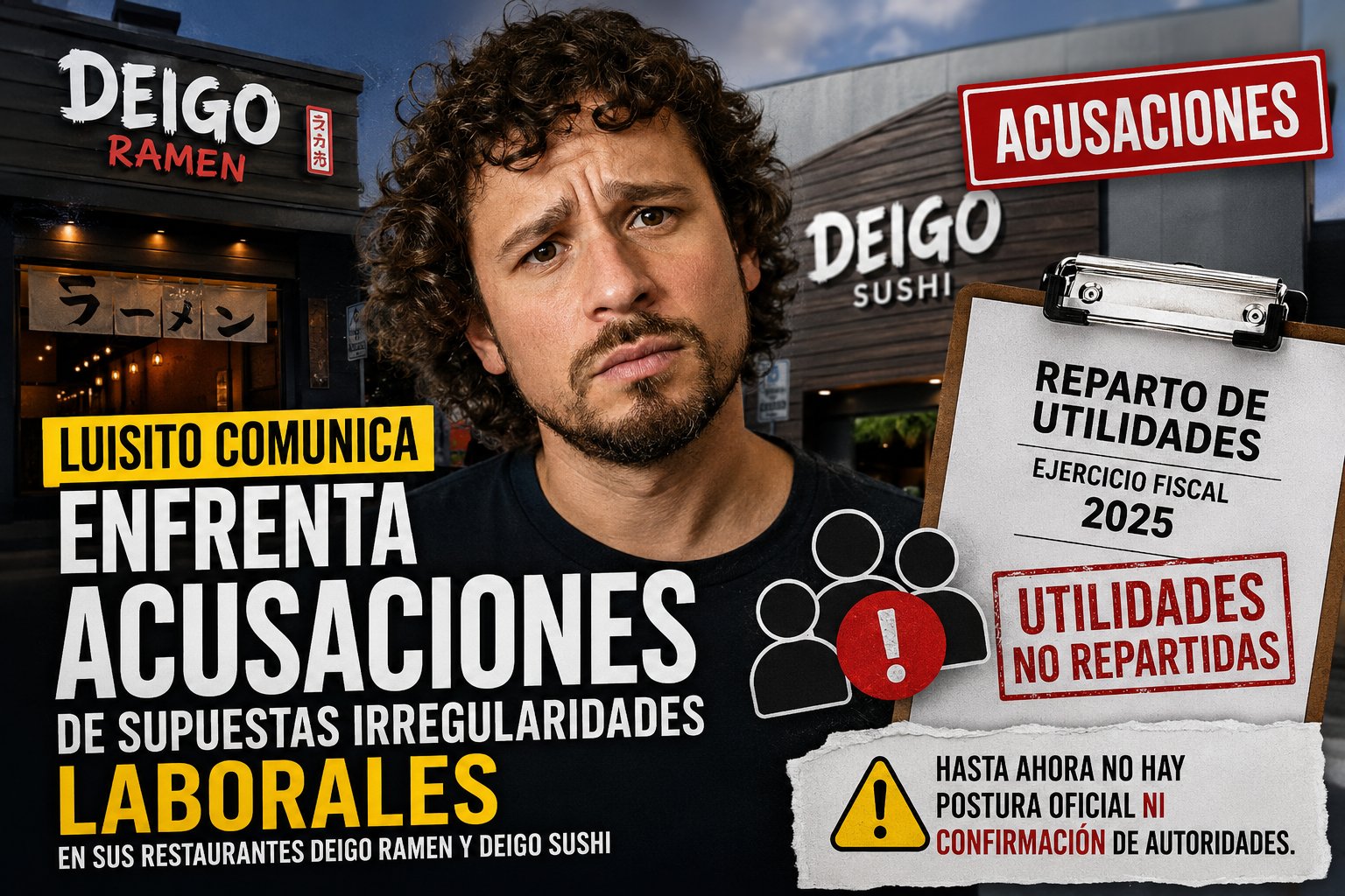 Luisito Comunica en el ojo del huracán: Acusan a sus restaurantes de evadir pago de utilidades