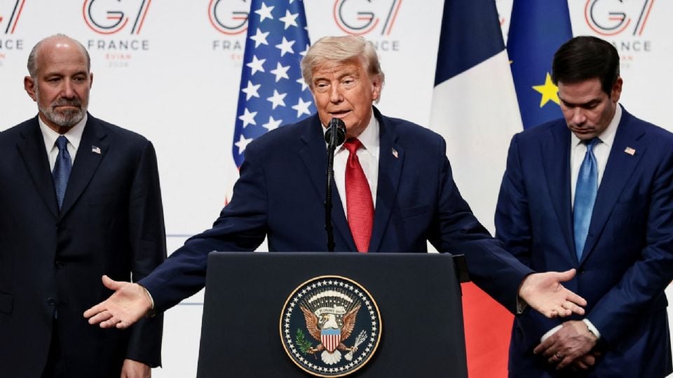 Trump insiste desde el G7: “Los cárteles controlan México” y acusa a Sheinbaum de estar “muy asustada”
