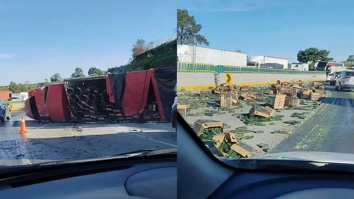 Impactante video revela el choque múltiple que paralizó la autopista México-Puebla ayer