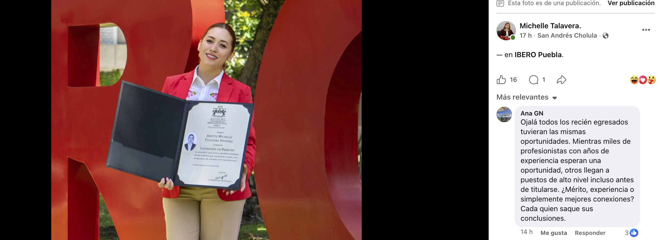 Se enreda más el caso de Michelle Talavera: dudas sobre su nombramiento tras graduación reciente