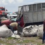 VIDEO: Pipa de agua se incendia sobre el Periférico Ecológico y desata caos vial en San Pedro Cholula