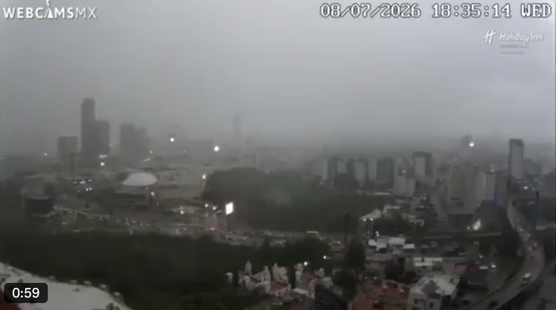 VIDEO: Time lapse exhibe dos horas de intensa lluvia sobre Puebla; pronostican más tormentas este jueves