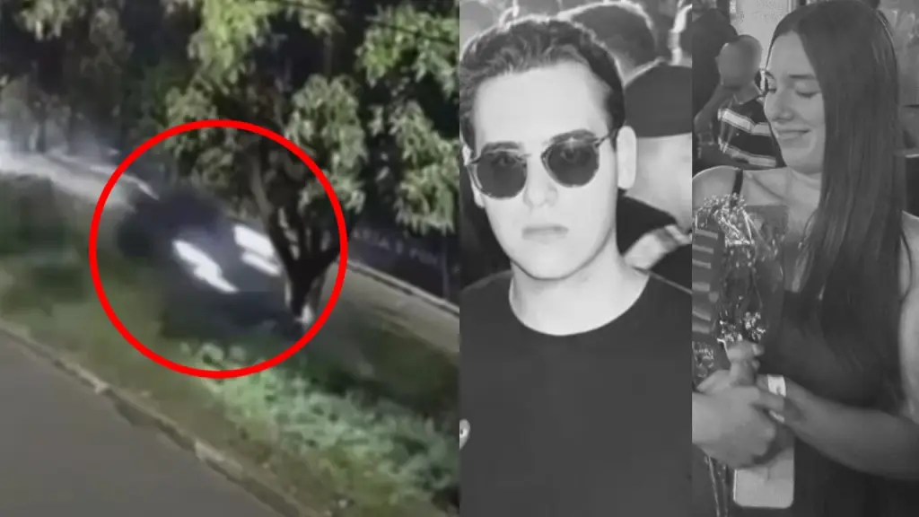 En VIDEO Porsche de lujo termina en tragedia: dos jóvenes mueren calcinados tras chocar contra un árbol en Brasil