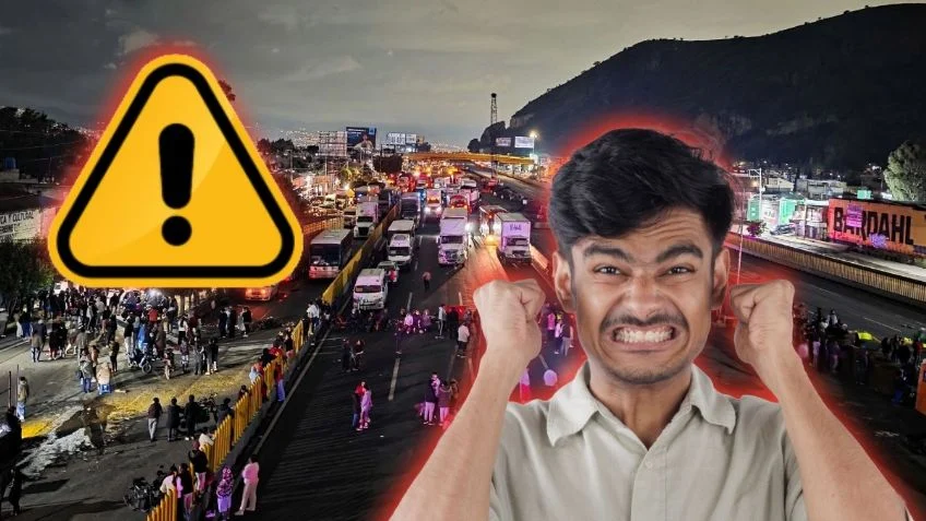 Bloqueos paralizan la autopista México-Puebla: caos vial en ambos sentidos